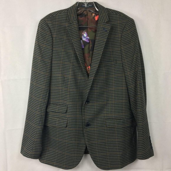 Paisley & Gray Other - Paisley & Gray Slim Fit Sport Coat Olive Navy 40R